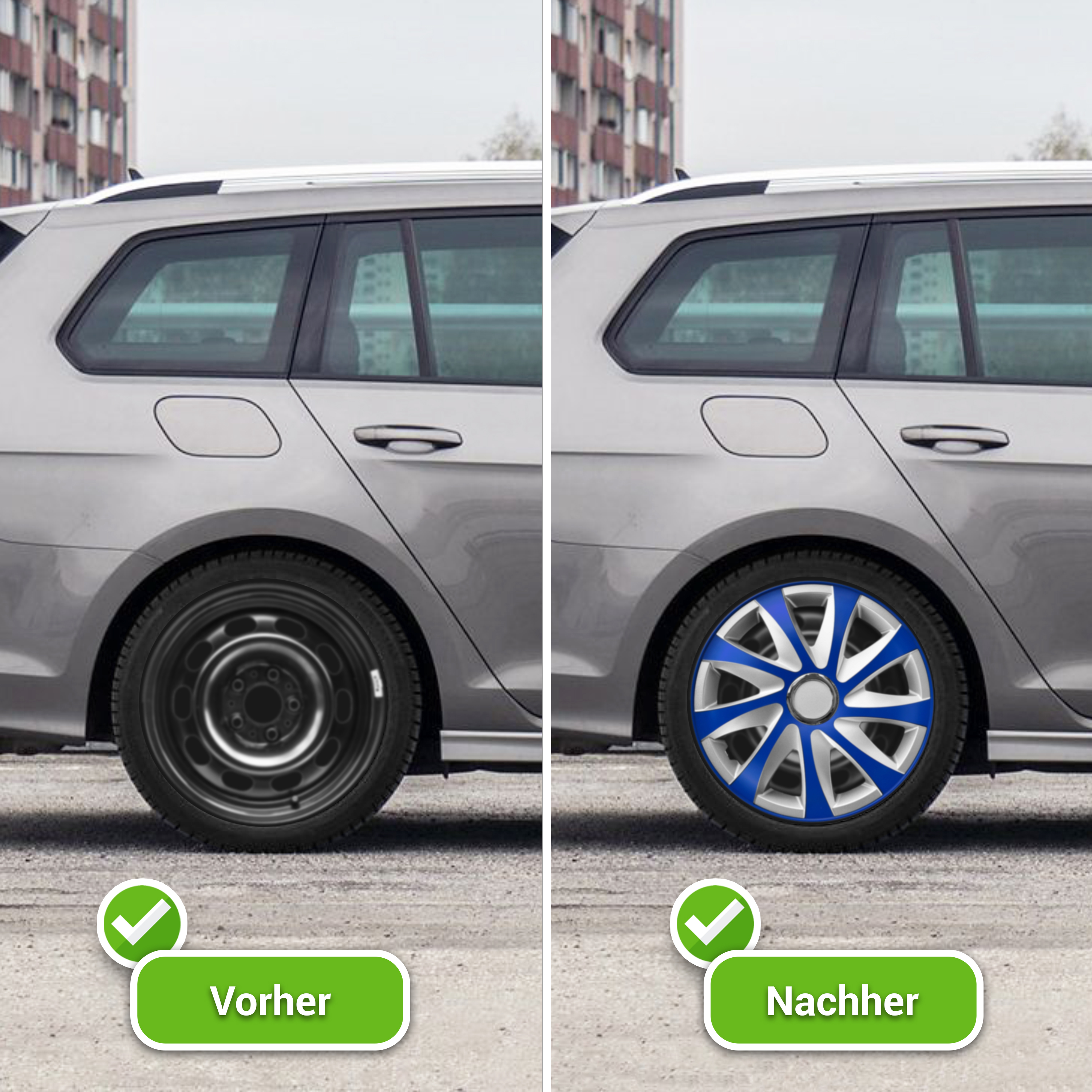 Auto Radkappen Radzierblenden 4 Set passend für alle Stahlfelgen 13'' bis 16'' - Bild 24 von 64