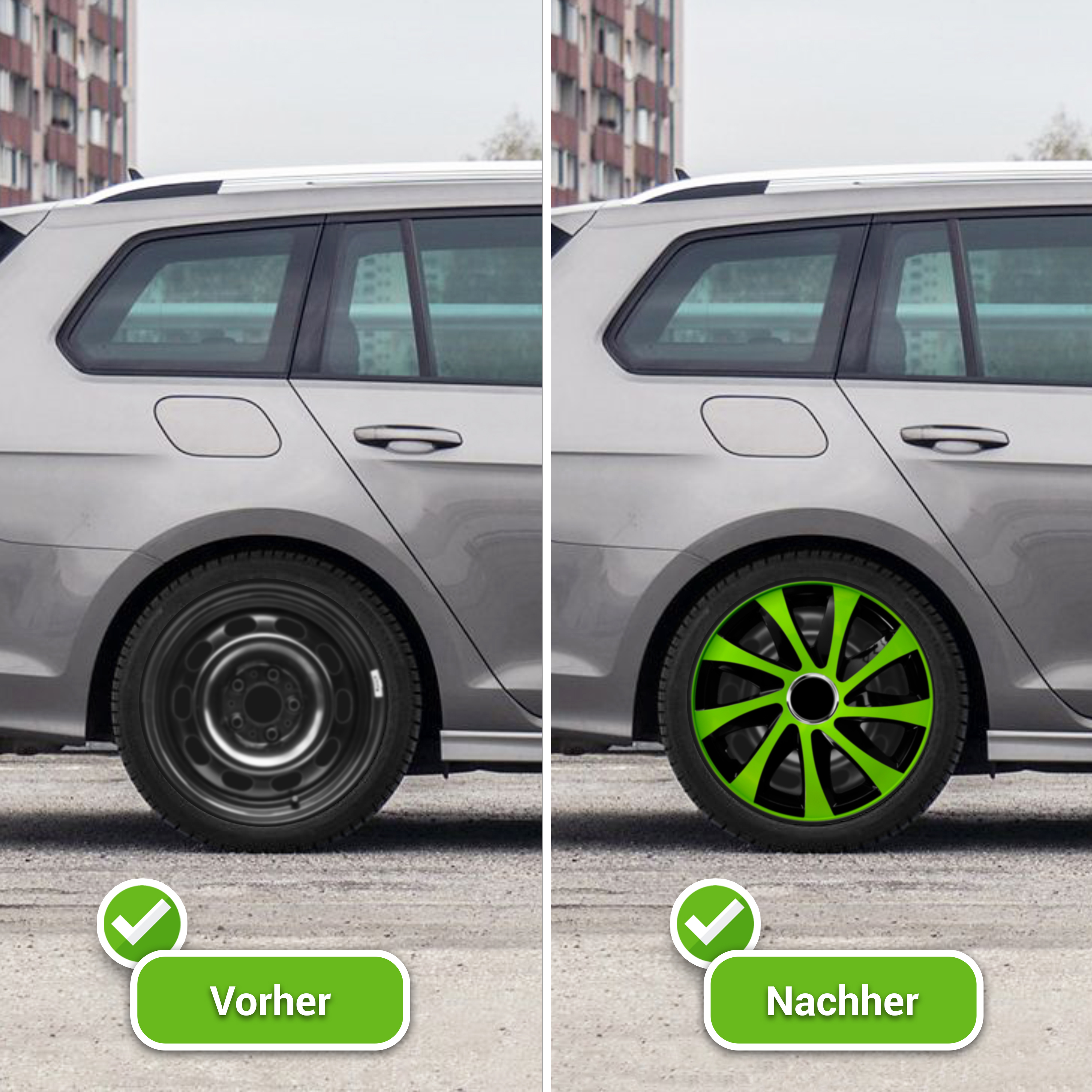 Auto Radkappen Radzierblenden 4 Set passend für alle Stahlfelgen 13'' bis 16'' - Bild 38 von 64