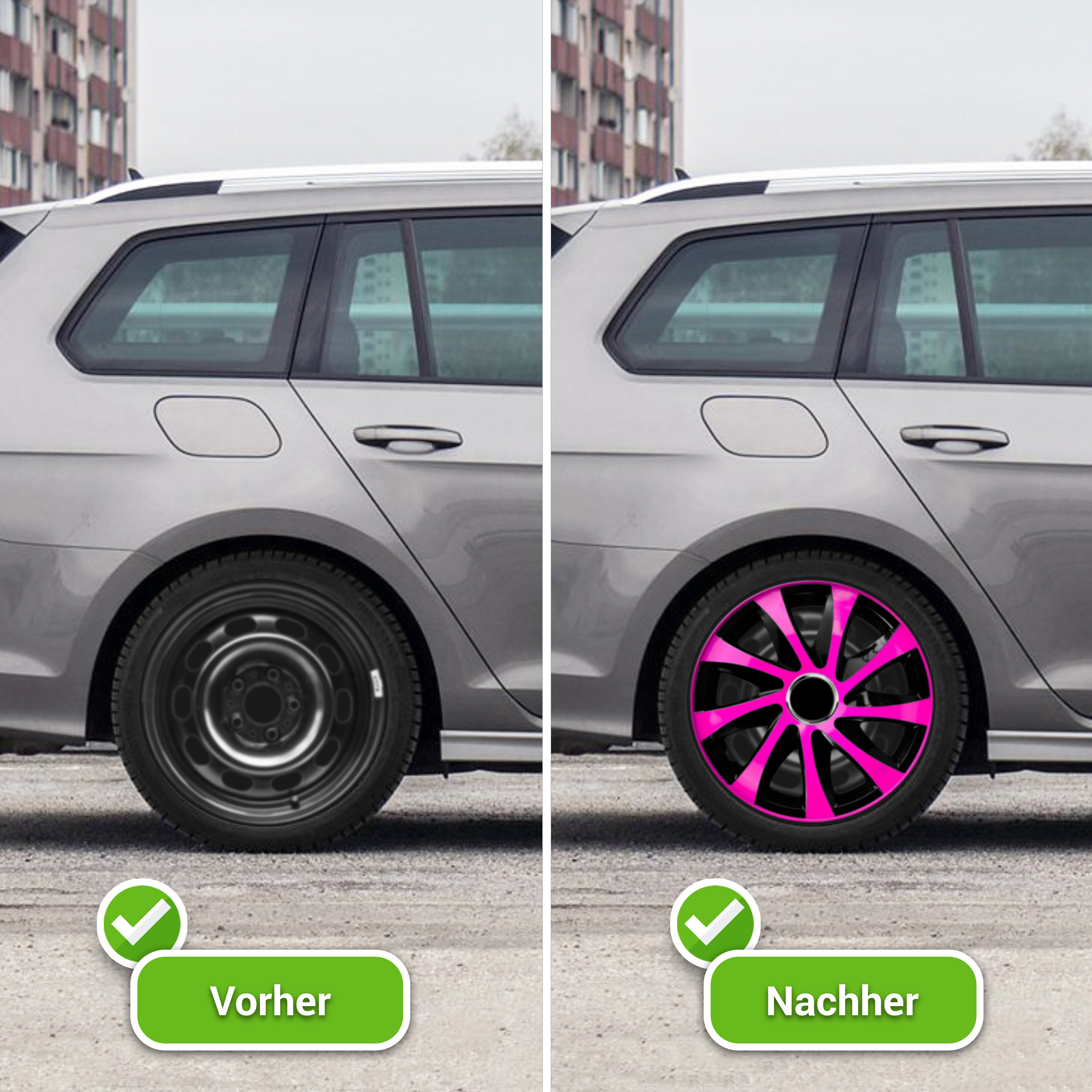 Auto Radkappen Radzierblenden 4 Set passend für alle Stahlfelgen 13'' bis 16'' - Bild 45 von 64