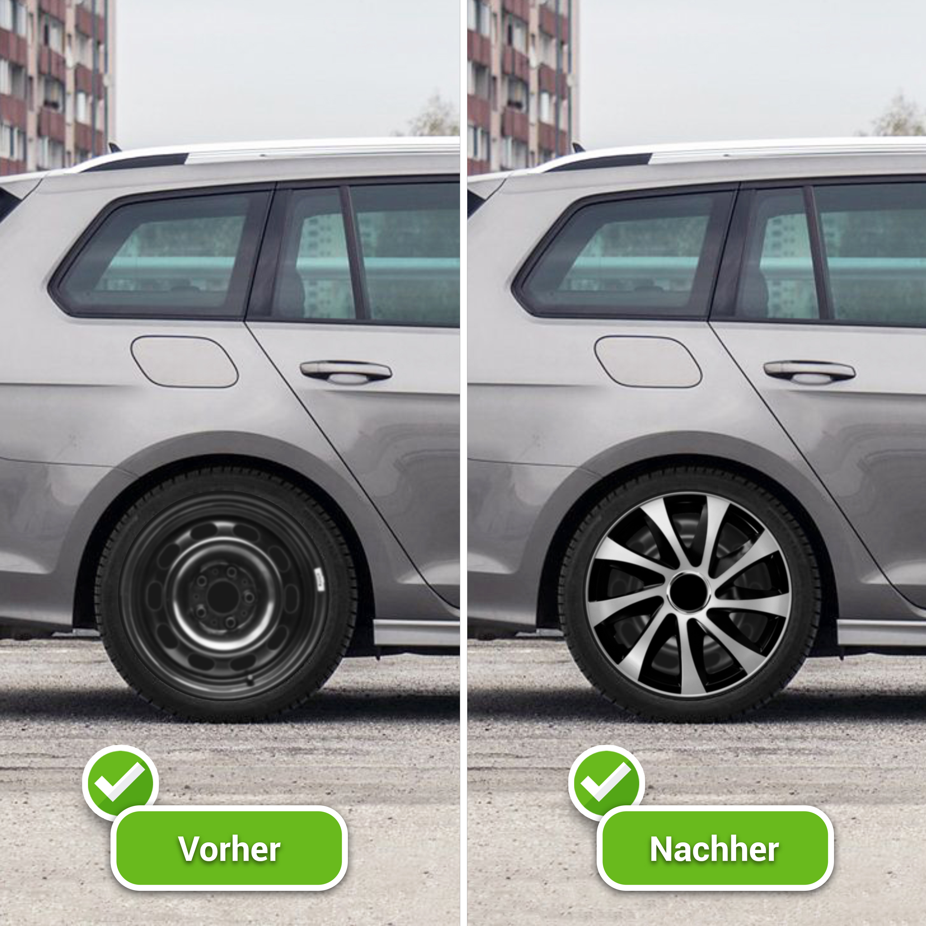 Auto Radkappen Radzierblenden 4 Set passend für alle Stahlfelgen 13'' bis 16'' - Bild 59 von 64