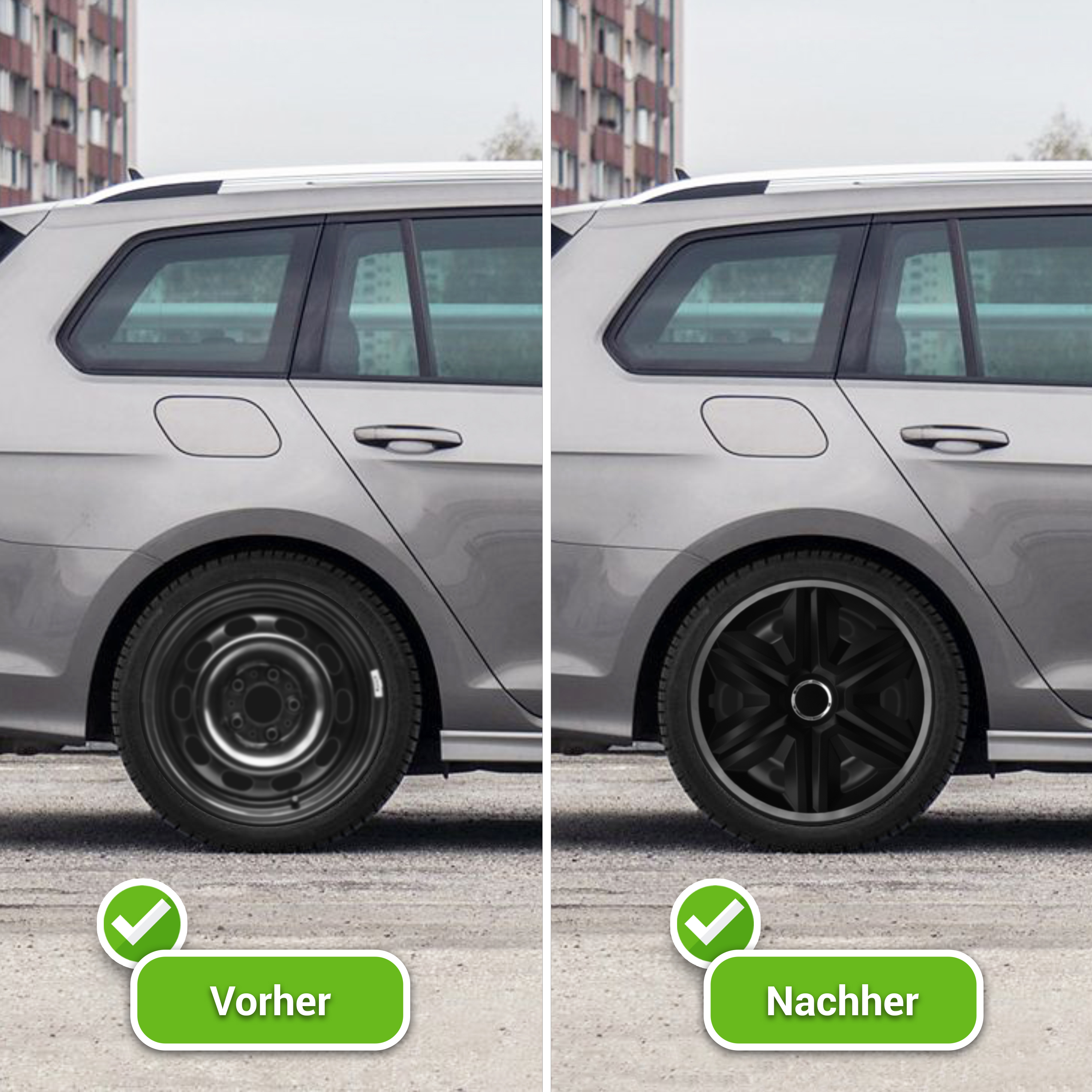 Auto Radkappen Radzierblenden 4 Set passend für alle Stahlfelgen 14'' 15'' 16'' - Bild 24 von 64